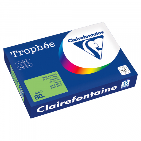 3329680001457 - Kopierpapier Trophée Color 1875PC A4 80g maigrün  3329680001457 500 Blatt