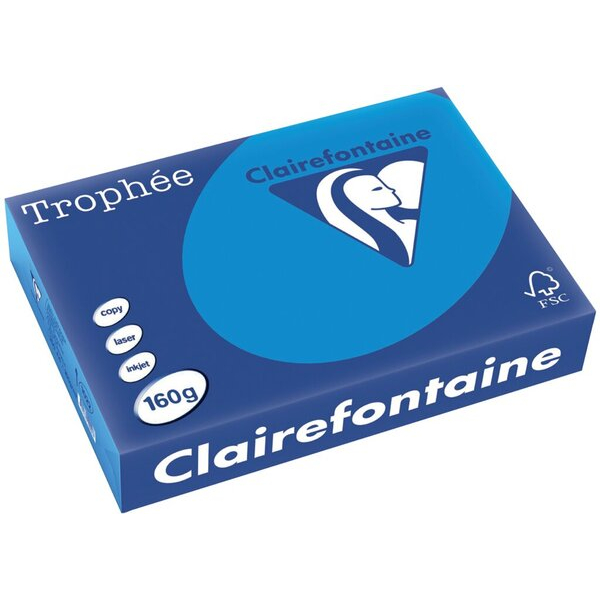 3329680001648 - Kopierpapier Trophee 1022C karibikblau intensiv A4 160g  3329680001648 250 Stück