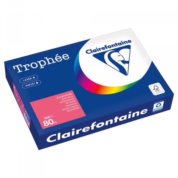 3329680001822 - Kopierpapier Trophée Color 1997PC A4 80g heckenrose  3329680001822 500 Blatt