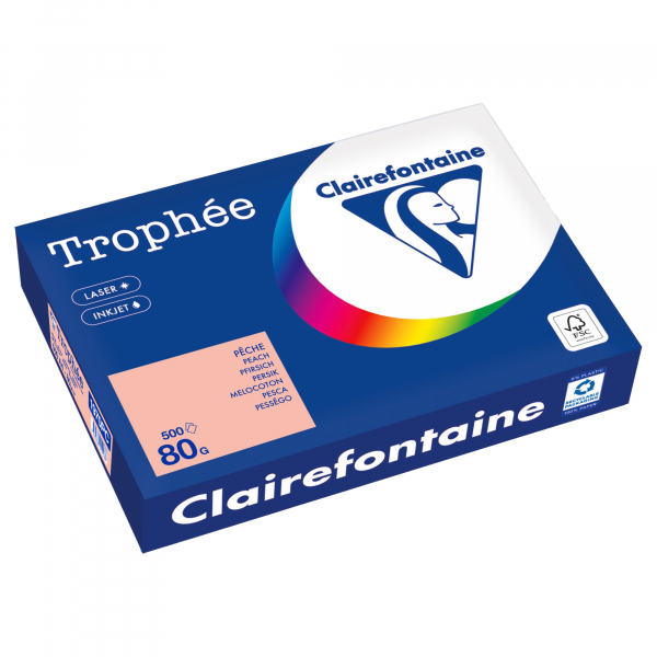 3329680002188 - Kopierpapier Trophée Color 1970PC A4 80g pfirsich  3329680002188 500 Blatt