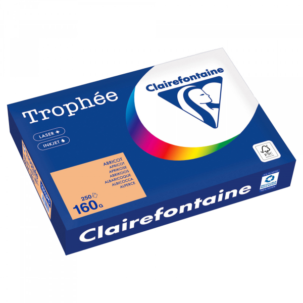 3329680002300 - Kopierpapier Trophée Color 1011PC A4 160g aprikose  3329680002300 250 Blatt