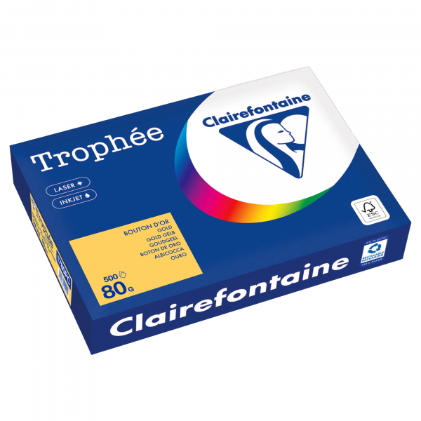 3329680002492 - Kopierpapier Trophée Color 1780PC A4 80g goldgelb  3329680002492 500 Blatt