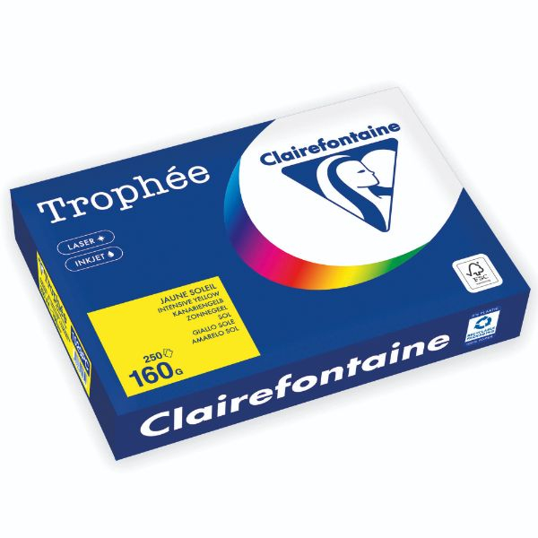 3329680002751 - Kopierpapier Trophée Color 1029PC A4 160g kanariengelb  3329680002751 Clairefontaine