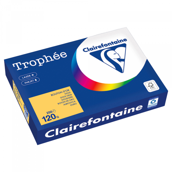 3329680003208 - Kopierpapier Trophée Color 1206PC A4 120g goldgelb  3329680003208 250 Blatt