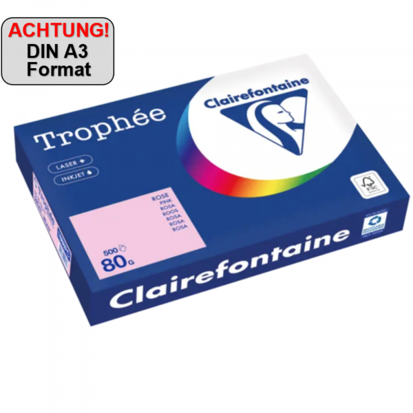 3329680004656 - Kopierpapier Trophée Color 1888PC A3 80g rosa  3329680004656 500 Blatt