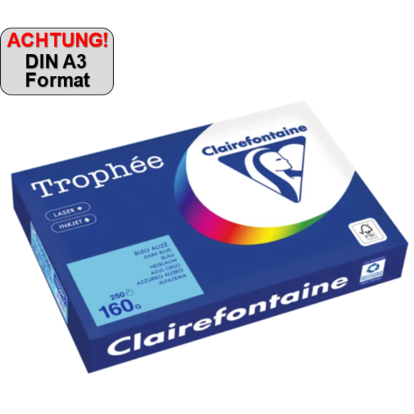 3329680006032 - Kopierpapier Trophée Color 1112PC A3 160g blau  3329680006032 250 Blatt