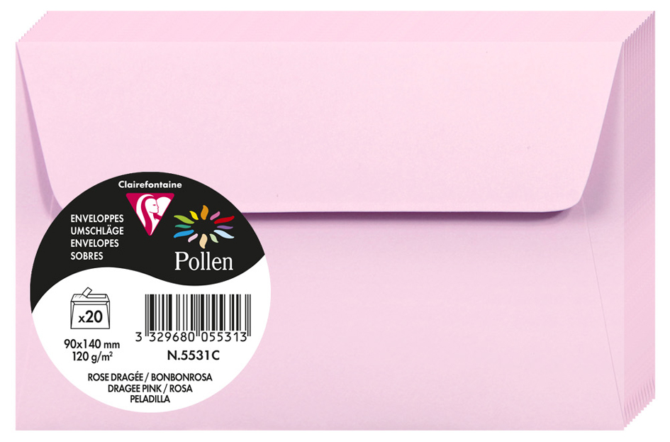 3329680055313 - 10 x Briefumschlag Pollen 90x140mm 120g VE=20 Stück Haf