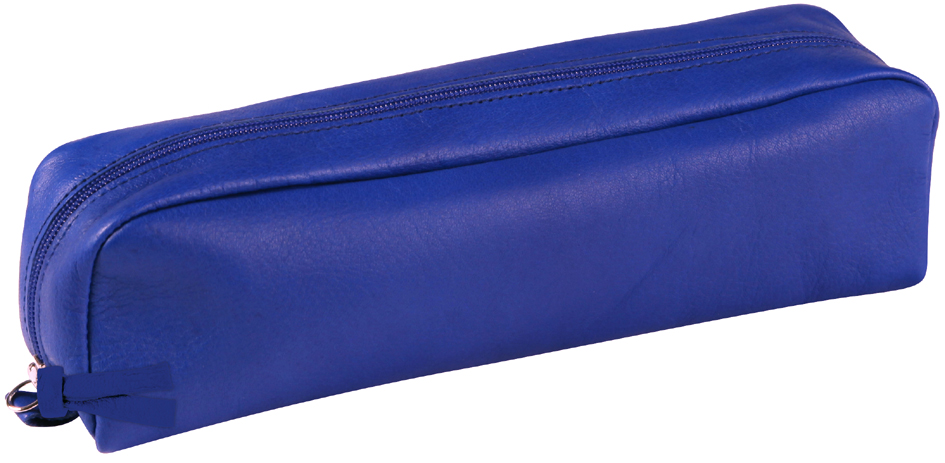 3329680083187 - Schlamper-Etui rechteckig Leder blau