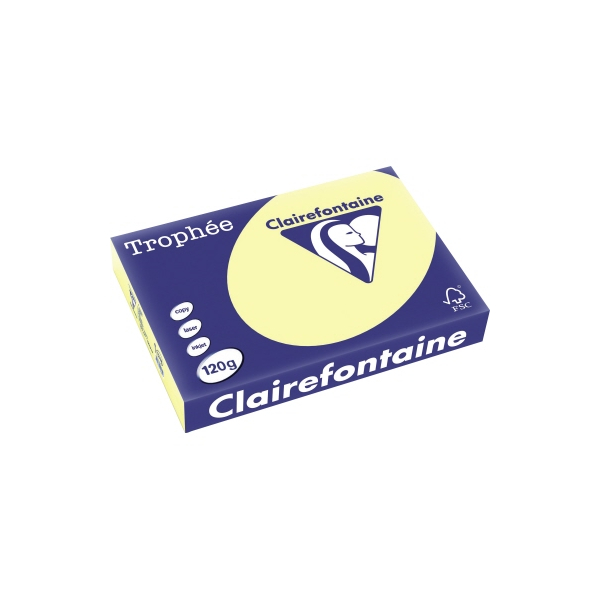 3329680124804 - Coloured Paper kanariengelb pastell A4 120g Kopierpapie