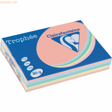 3329680170306 - Kopierpapier Trophee 1703C farbig sortiert pastell A4 80g  3329680170306 500 Stück