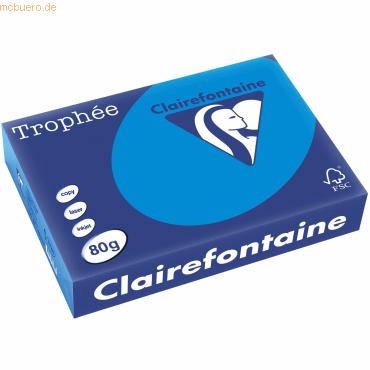 3329680178104 - Kopierpapier Trophee 1781C karibenblau intensiv A4 80g  3329680178104 500 Stück