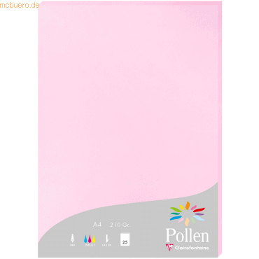 3329680242133 - 10 x Papier Pollen A4 210g 25 Blatt bonbonrosa 3329680242133 - 10 x Papier Pollen A4 210g 25 Blatt bonbonrosa