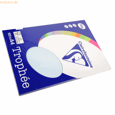 3329680410105 - Kopierpapier Trophée hellblau DIN A4 80 gm² 100 Blatt 3329680410105 100 Blatt