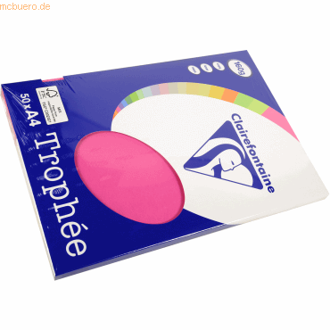 3329680417104 - 10 x Kopierpapier Trophee A4 160g qm 50 Blatt fuchsia 3329680417104 - 10 x Kopierpapier Trophee A4 160g qm 50 Blatt fuchsia