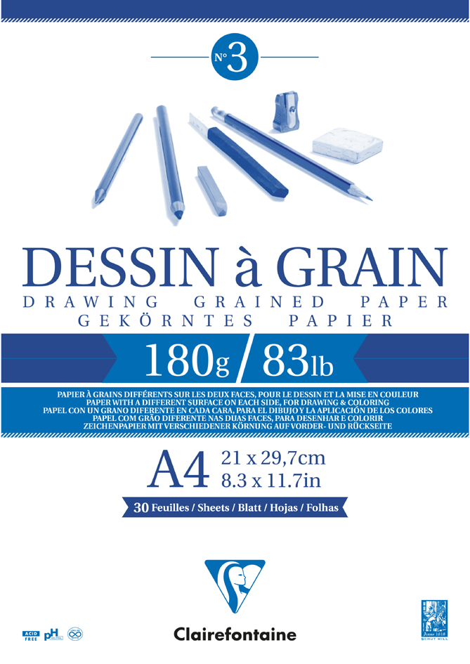 3329680966268 - Zeichenpapierblock à Grain DIN A5