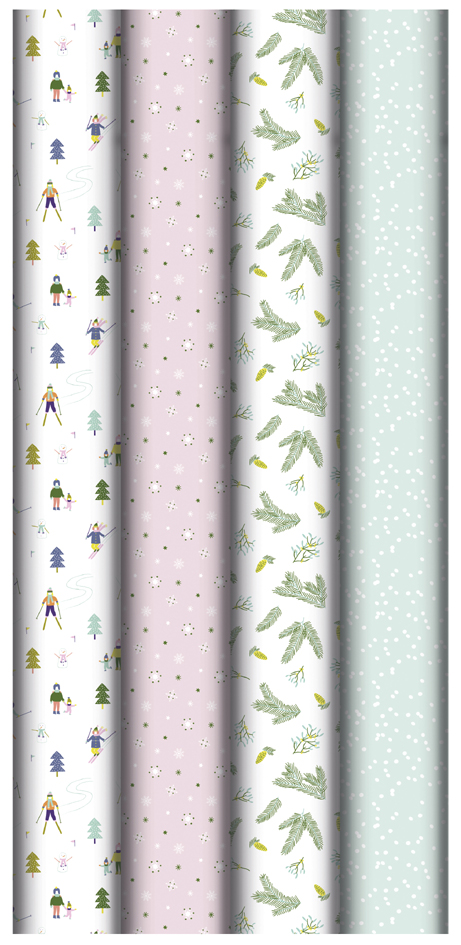 3329682020708 - Weihnachts-Geschenkpapier Schnee