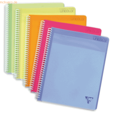 3329683280002 - Linicolor Notizbuch DIN A4+ Liniert Spiralbindung PP (Polypropylen) Farbig sortiert Perforiert 160 Seiten 80 Blatt