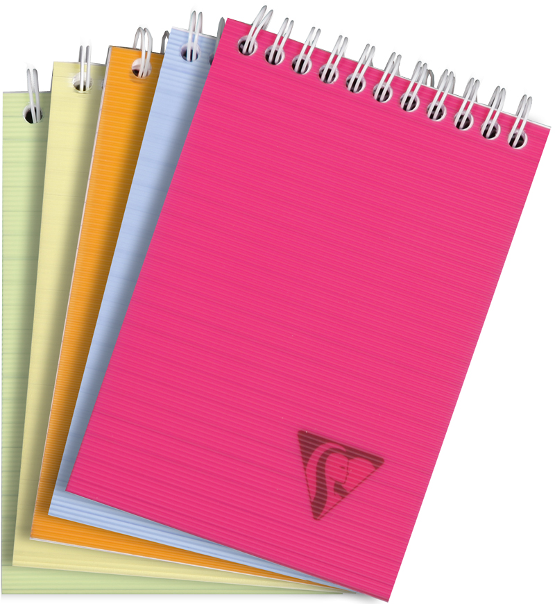 3329683286561 - 5 x Spiralblock A6 90g qm liniert farbig sortiert