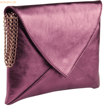 3329684000289 - 2 x Handtasche Clutch Esmeralda Leder 20x14cm cherry