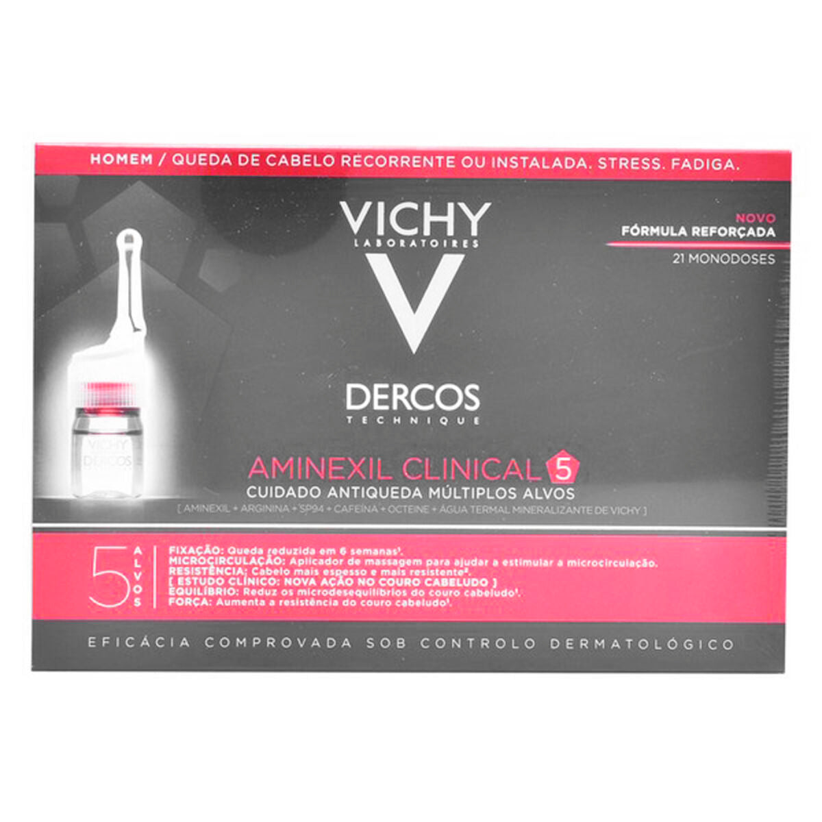 3337875522748 - Dercos Aminexil Clinical 5 gezielte Pflege gegen Haarausfall für Herren 21 x 6 ml