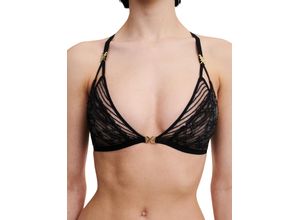 3340443711765 - CHANTELLE X Txture Triangel-BHs Tüll Netzmuster für Damen schwarz L