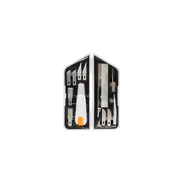 3359900243855 - 0 Cuttermesser-Set FISKARS Messer Set 12tlg 21 cm weiß orange 3359900243855 - 0 Cuttermesser-Set FISKARS Messer Set 12tlg 21 cm weiß orange