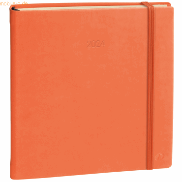 3371010504152 - Buchkalender Executif Prestige 16x16cm Silk orange 2024