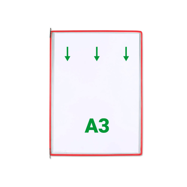 3377991130038 - Sichttafeln DIN A3 rot Öffnung oben 3377991130038 113003 20 Stück