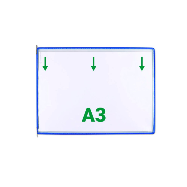 3377991181016 - Sichttafeln DIN A3 quer blau Öffnung oben 3377991181016 118101 10 Stück