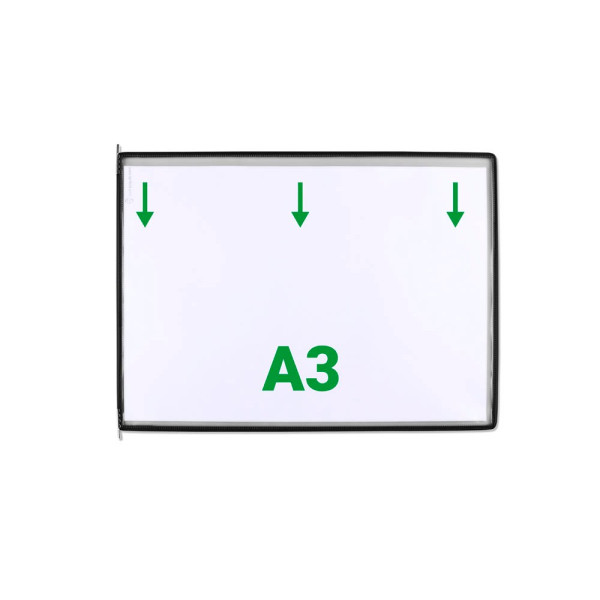3377991181078 - Sichttafeln DIN A3 quer schwarz Öffnung oben 3377991181078 118107 10 Stück