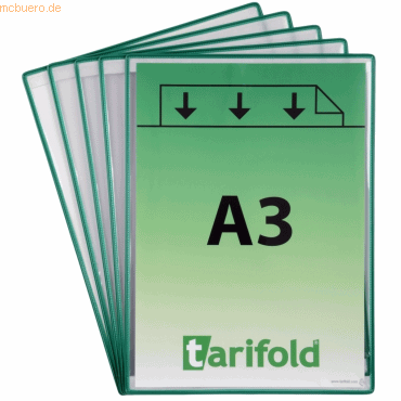 3377991335051 - Klarsichttafel standard A3 grün 5 Stück