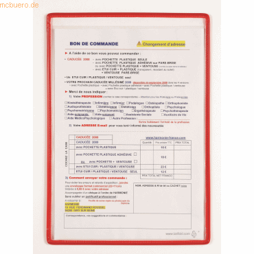 3377991336034 - Sichttafel standard Dry pocket A3 rot 5 Stück