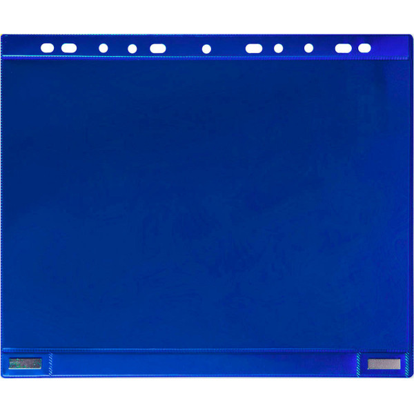 3377991811210 - Magnetische Sichttasche mit Abheftrand magnetisch DIN A4 VE 5 Stk blau