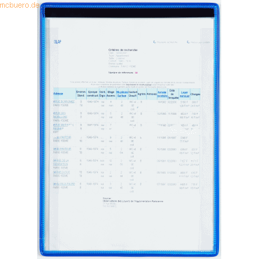 3377991845116 - Kontrollblatt-Halter A4 magnetisch blau VE=5 Stück