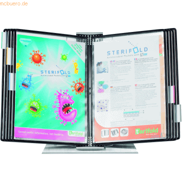 3377994348072 - Sichttafelsystem Sterifold DIN A4 schwarz mit 10 St Sichttafeln 3377994348072 Tarifold