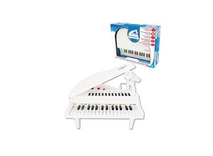 3380743081472 - LEXIBOOK Elektronisches Mini-Flügel Piano mit Mikrofon und leuchtenden Tasten weiß