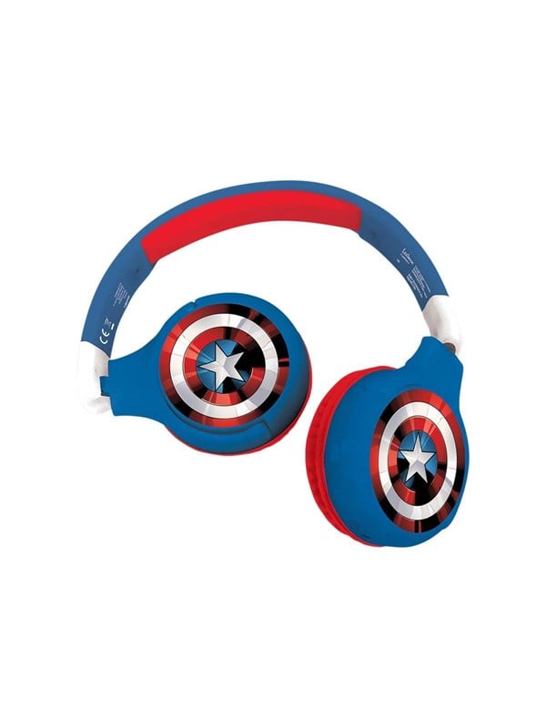 3380743086828 - LEXIBOOK Avengers Kabellose Bluetooth Kopfhörer Kinder blau rot Kinder