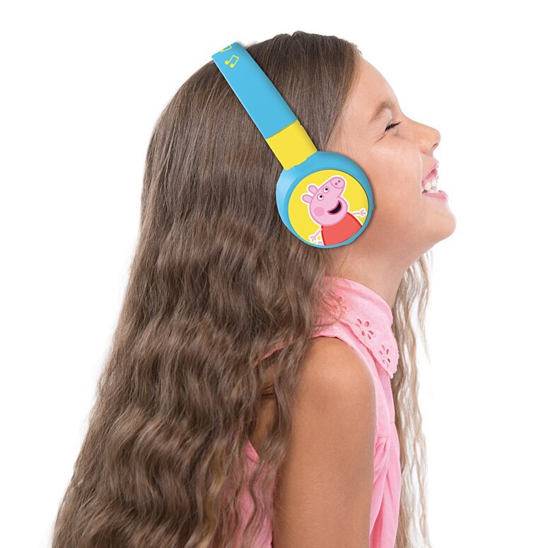 3380743093079 - Bequeme und faltbare 2-in-1 Bluetooth- und kabelgebundene Kopfhörer mit Lautstärkebegrenzung Peppa Pig