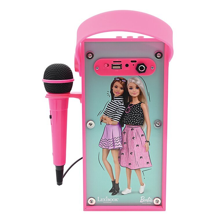 3380743098326 - Tragbare Bluetooth-Lautsprecher mit Mikrofon und Lichteffekten Barbie