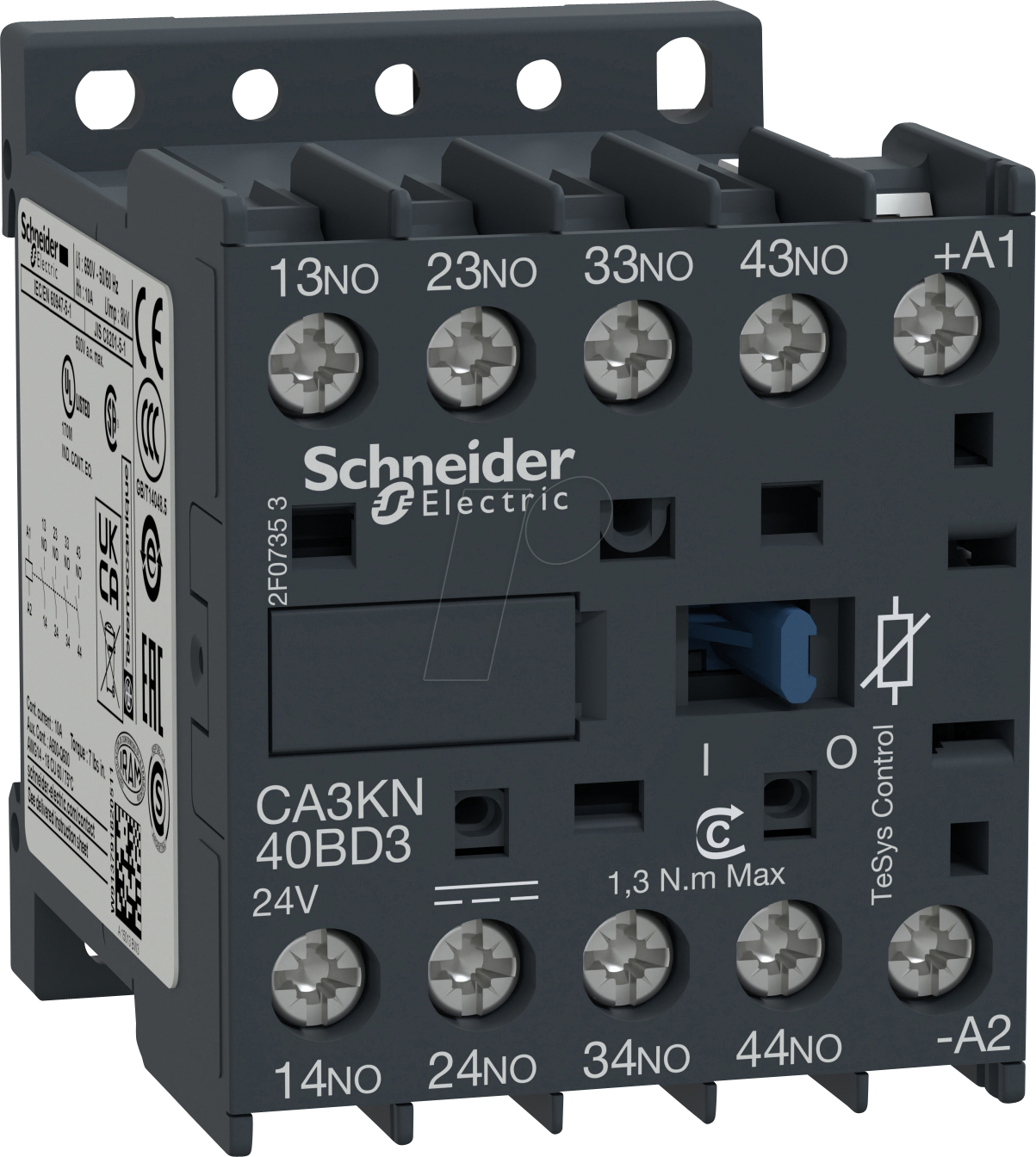 3389110484663 - CA3KN40BD3 Hilfsschütz 4 Schließer 1 St - Schneider Electric