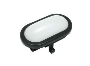 3390723650079 - Electraline - Bullauge Led oval 10W 4000K warmes Licht 700 lm 120x180x80 schwarz