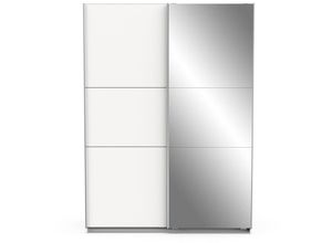 3397701900096 - - Kleiderschrank mit 2 Schiebetüren und Spiegel Ghost - L148 cm