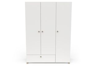 3397703852744 - Calicosy - Kleiderschrank mit 3 Türen und 1 Schublade Garderobe und Wäscheleine Dekor Kronberger Eiche und Weiß - l 1346 cm