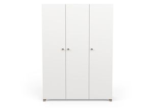 3397703852751 - Calicosy - Schrank 3 Türen und Garderobe + Regale Dekor Kronberg Eiche und Weiß - L1346 cm