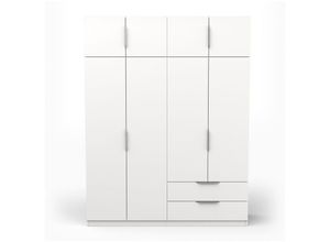 3397703913735 - - Kleiderschrank 8 Türen und 2 Schubladen L1573 cm - Ghost