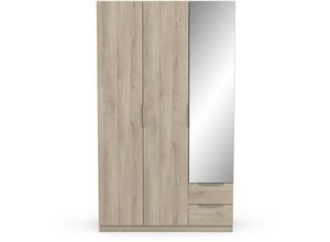 3397703913919 - Kleiderschrank mit 3 Türen 2 Schubladen und 1 Spiegel Ghost - L1194 cm