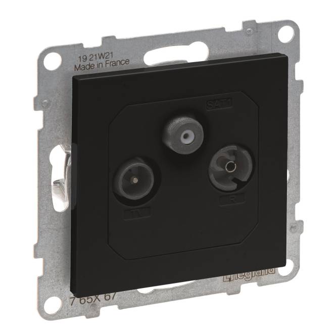 3414972552448 - Legrand 765467 SEANO Einzeldose TV-R-SAT fHD-TV in der Farbausführung Anthrazit