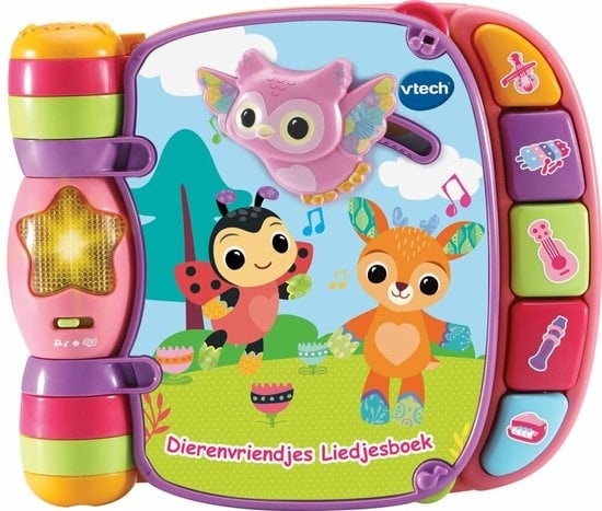 3417761667828 - VTech Baby Animal Friends Song Book - Interaktives Spielzeug - Babybuch - Kinderbücher - Rosa - Geschenk - 3 bis 36 Monate