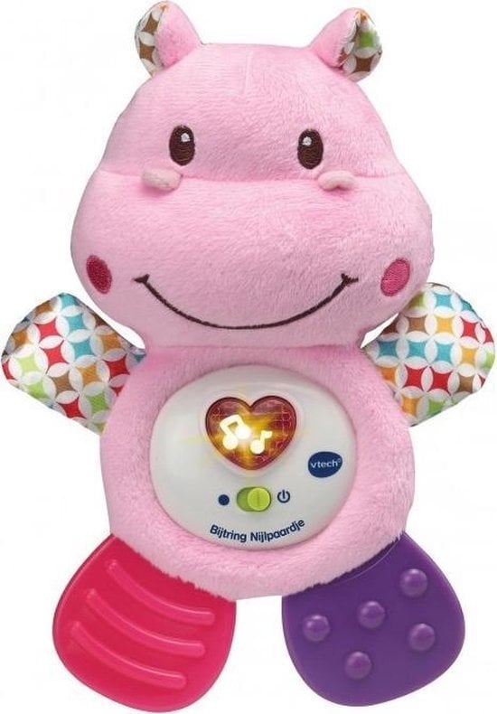 3417765025525 - VTech Baby Beißring Hippo - pädagogisches Babyspielzeug - Geräusche fröhliche Sätze Melodien & Lieder - 0 bis 24 Monate