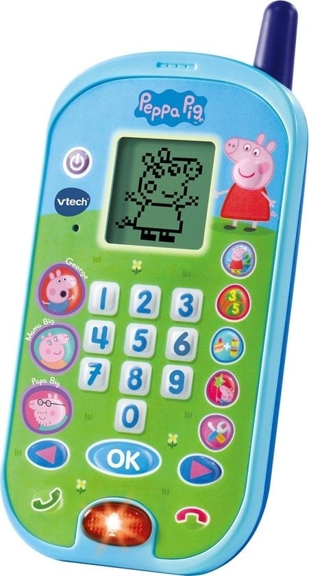 3417765231230 - VTech Peppa Pig Baby Lerntelefon - Interaktives Handy - mit Geräuschen - pädagogisches Babyspielzeug - Geschenk - ab 2 Jahre alt